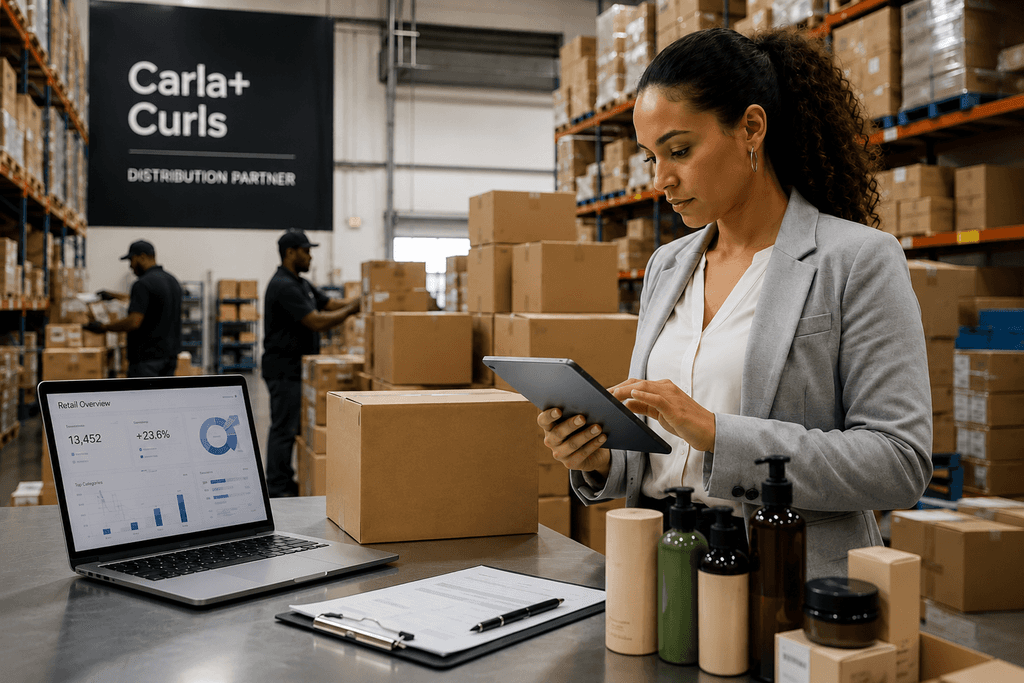 A distributor preparing products in a warehouse